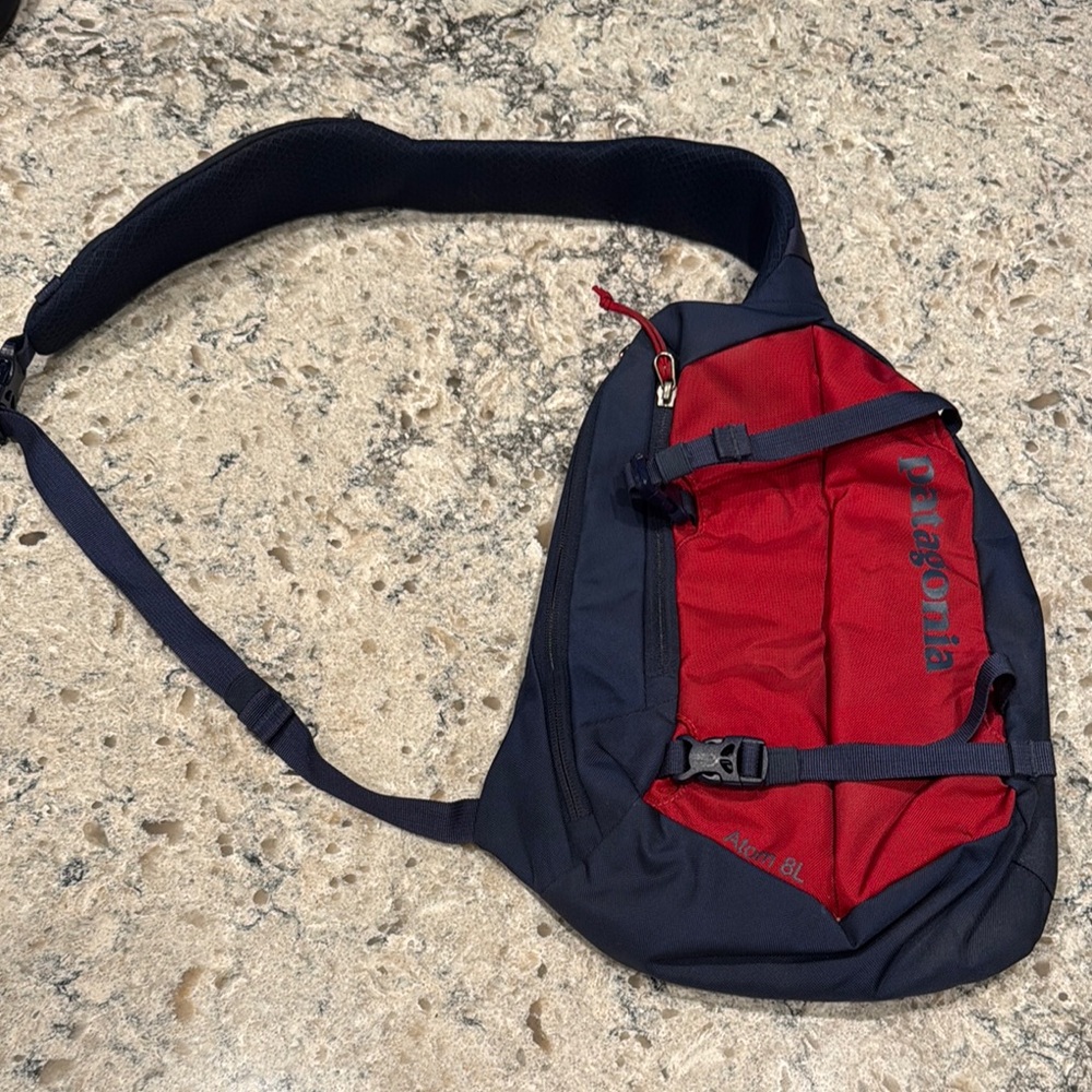 Patagonia Red and Black Belt Bag Sporty Design
